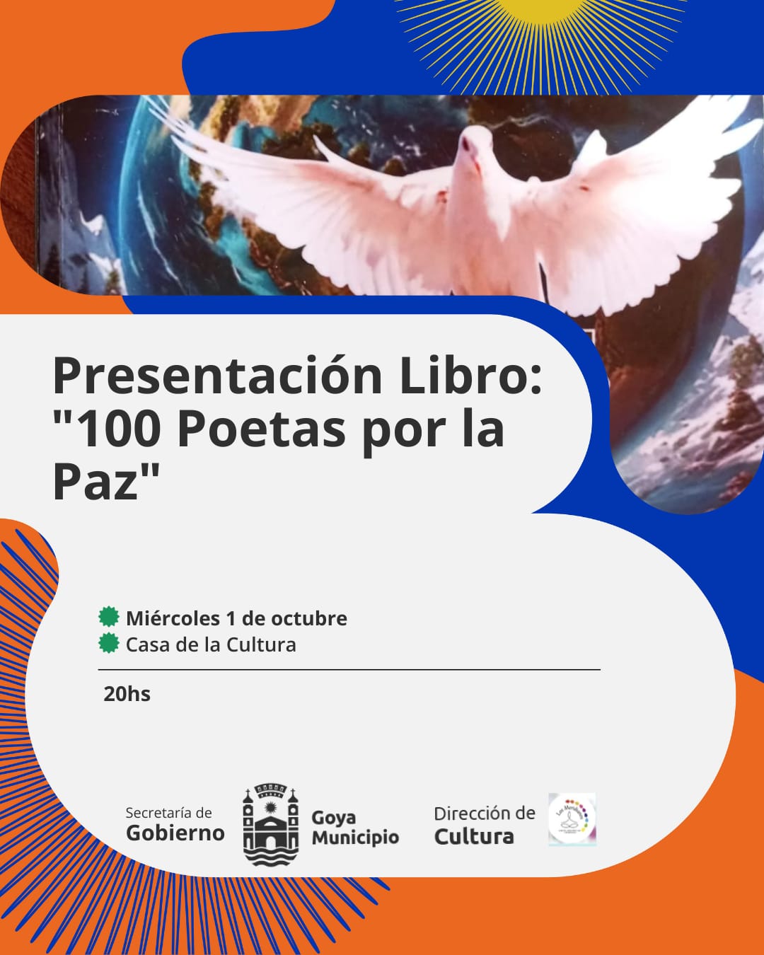 LA CASA DE LA CULTURA SERÁ ESCENARIO DE LA PRESENTACIÓN “100 POETAS POR LA PAZ”