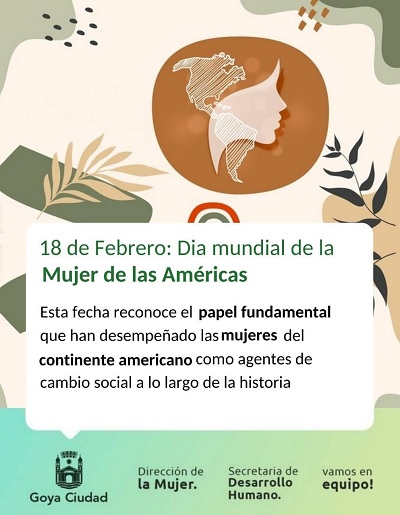 18 DE FEBRERO DÍA DE LA MUJER DE LAS AMÉRICAS