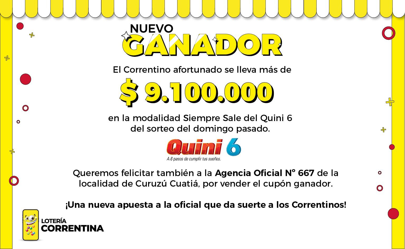 ¡Corrientes tiene un nuevo ganador con el Quini 6!