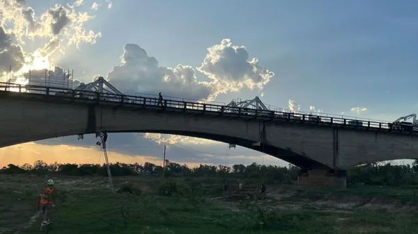 Obras en puente sobre Ruta 12
