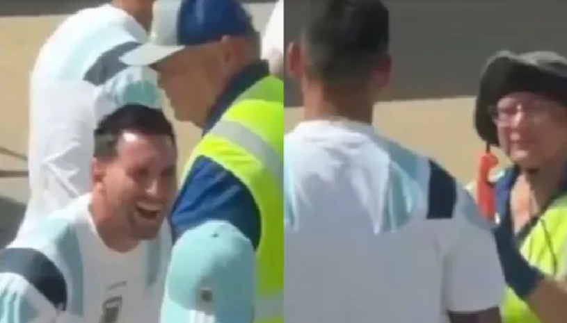 Messi no pudo contener la risa por lo que encontraron en la valija del Cuti Romero
