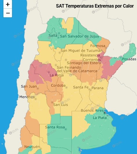 Ola de calor: rige alerta amarillo y rojo en Corrientes y gran parte del país