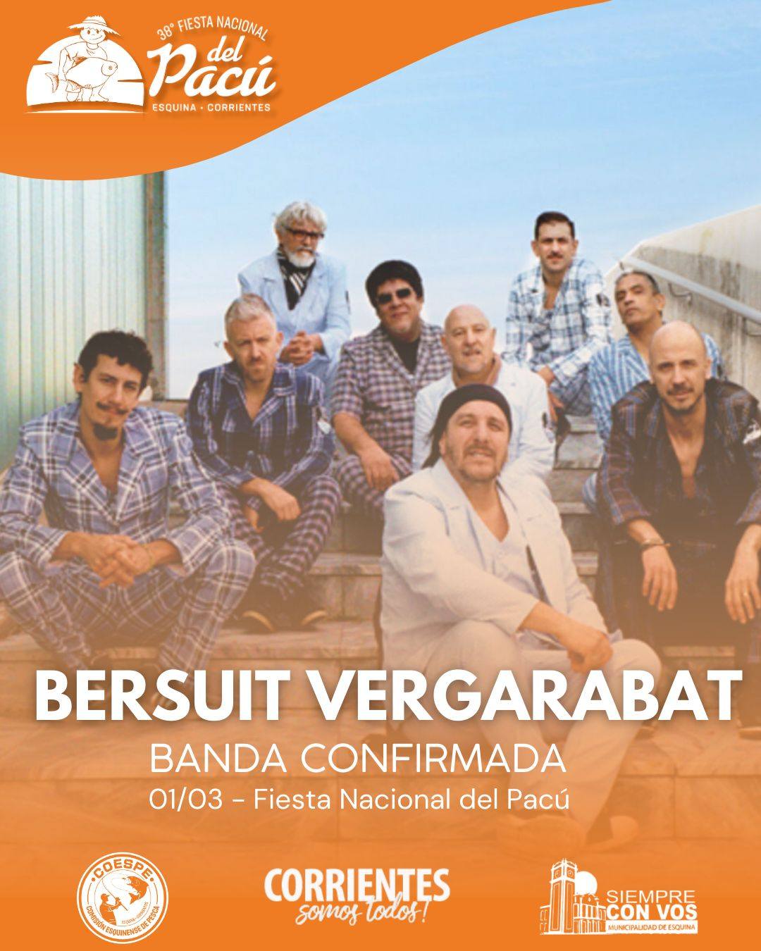 ESQUINA: BERSUIT VERGARABAT SE PRESENTARÁ EN LA FIESTA NACIONAL DEL PACÚ