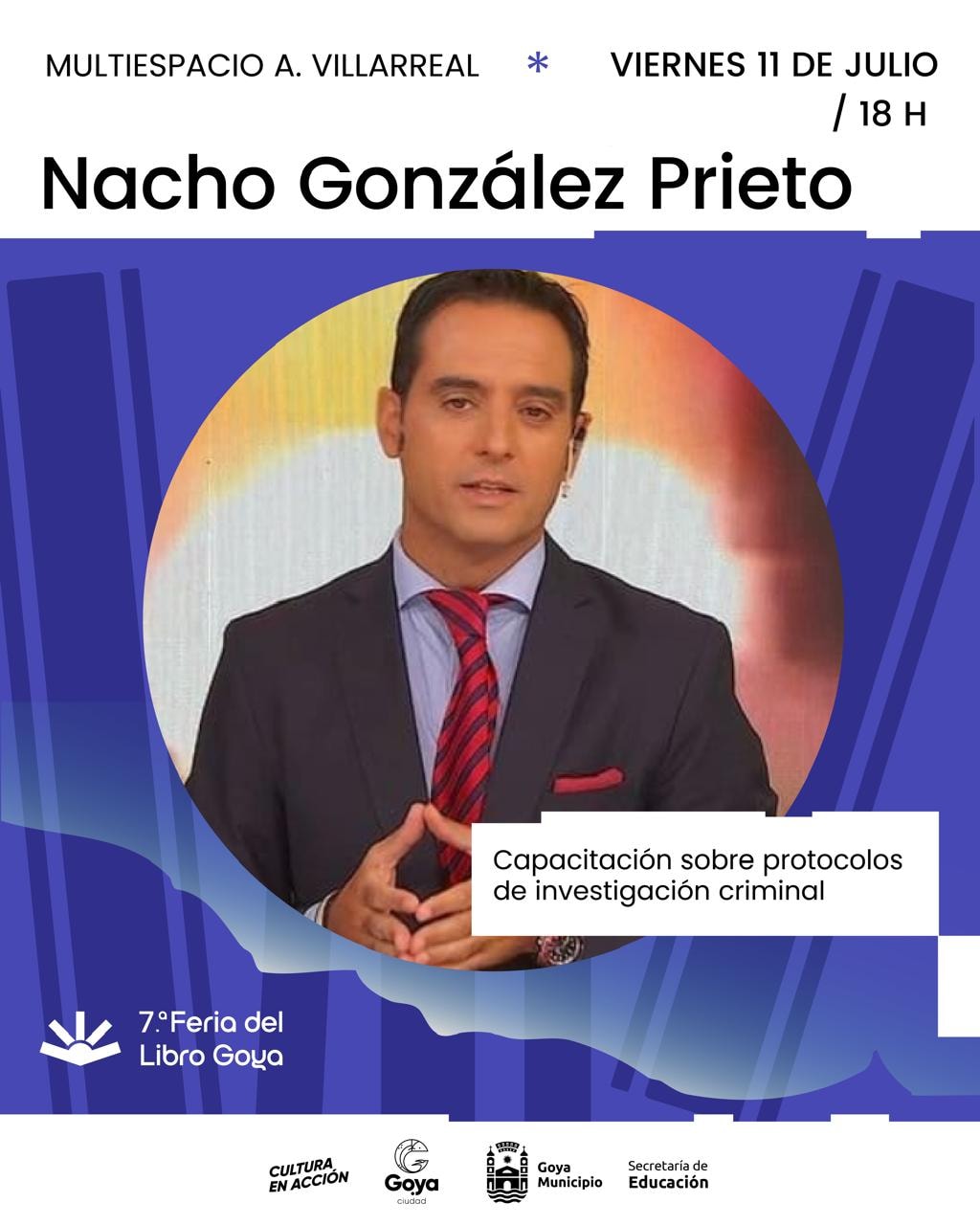 HOY EN LA FERIA DEL LIBRO: CHARLA DE INVESTIGACIÓN CRIMINAL CON "NACHO" GONZÁLEZ PRIETO