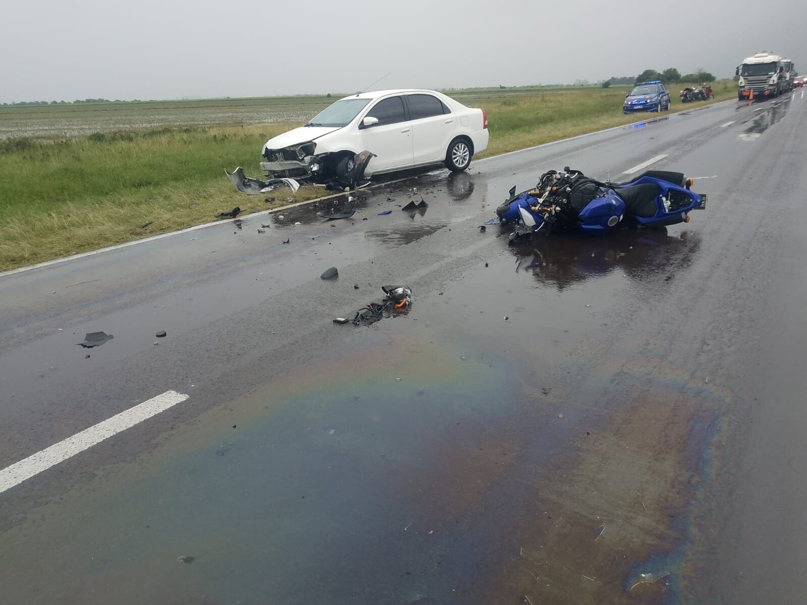 ACCIDENTE FATAL: MUERE MOTOCICLISTA GOYANO EN UNA RUTA DE SANTA FE