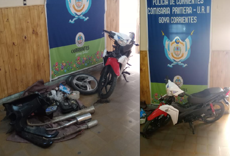 POLICIA DESBARATÓ DESARMADERO DE MOTOS