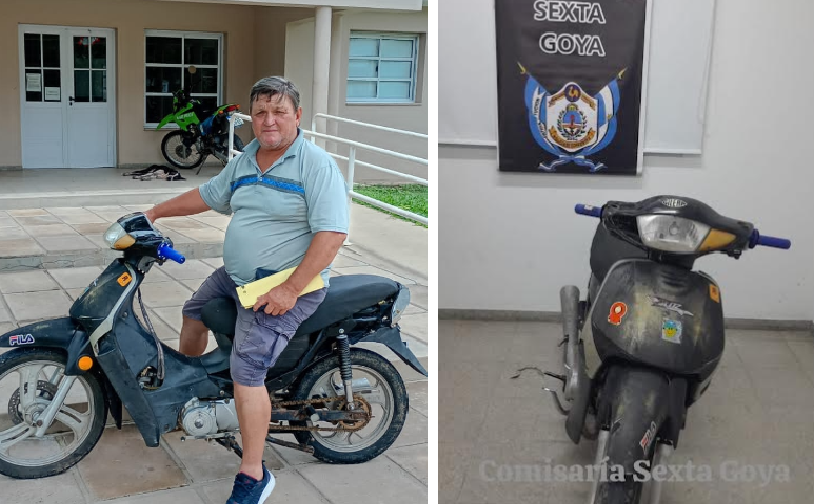 COMISARÍA SEXTA RECUPERÓ MOTO ROBADA Y RESTITUYO A SU DUEÑO