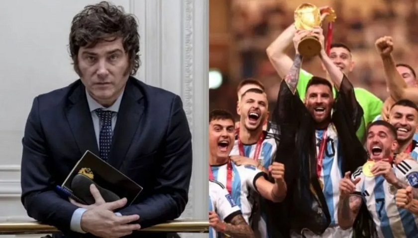 SIN BALCÓN LA SELECCIÓN ARGENTINA 'ALBERTIZÓ' A MILEI Y SU CONSUELO EN REDES CONTRA PEDRO SÁNCHEZ