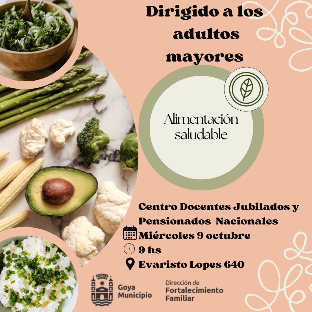 CHARLA DE ALIMENTACIÓN SALUDABLE PARA ADULTOS MAYORES
