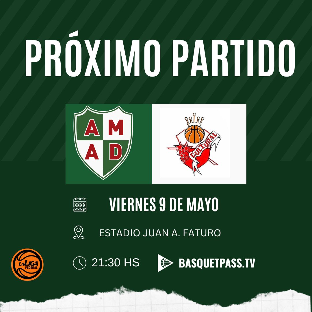 CON LA OBLIGACIÓN DE GANAR, AMAD RECIBE A CULTURAL DE SANTA SYLVINA EN EL JUAN ANTONIO FATURO