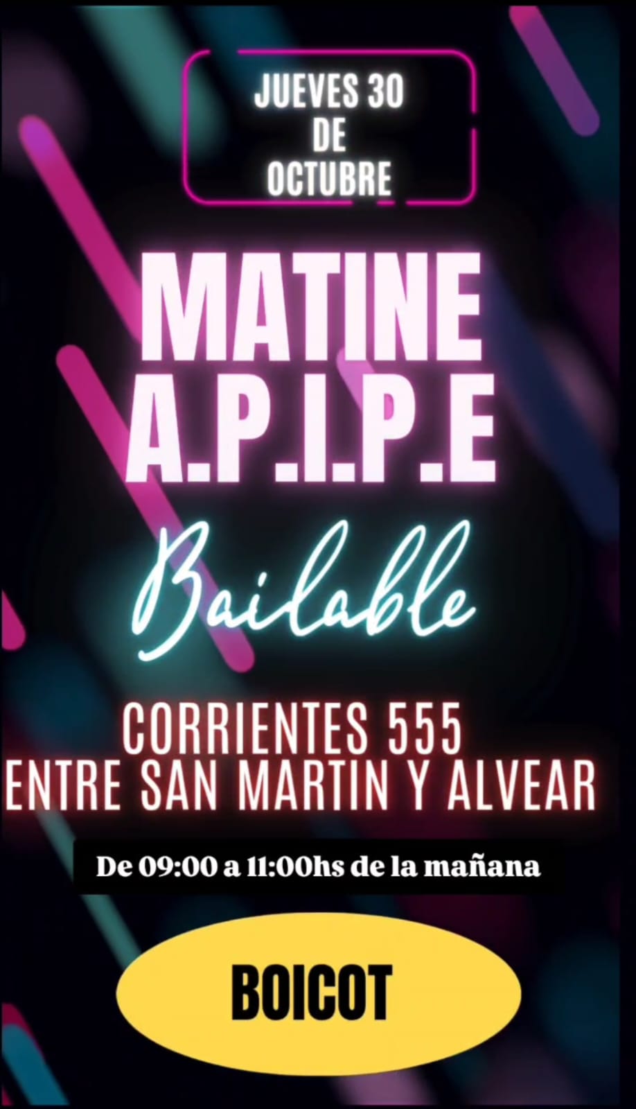 MATINÉ BAILABLE EN BOICOT