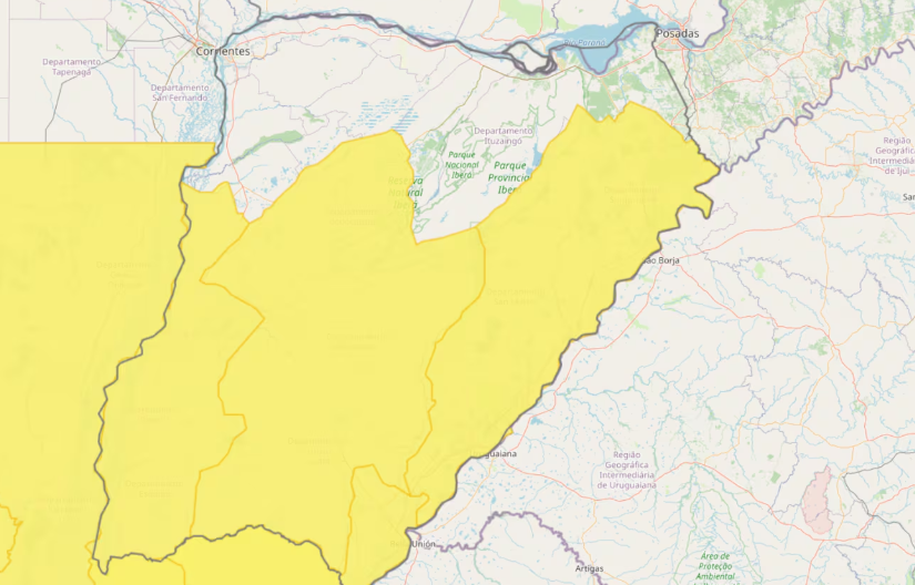 Alerta amarilla por tormentas para este miércoles 11 de febrero en Corrientes: las zonas afectadas