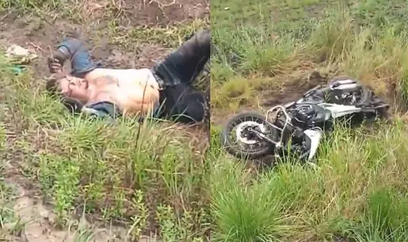 Chocó el Chino Maidana a bordo de su moto: el video tras el tremendo accidente