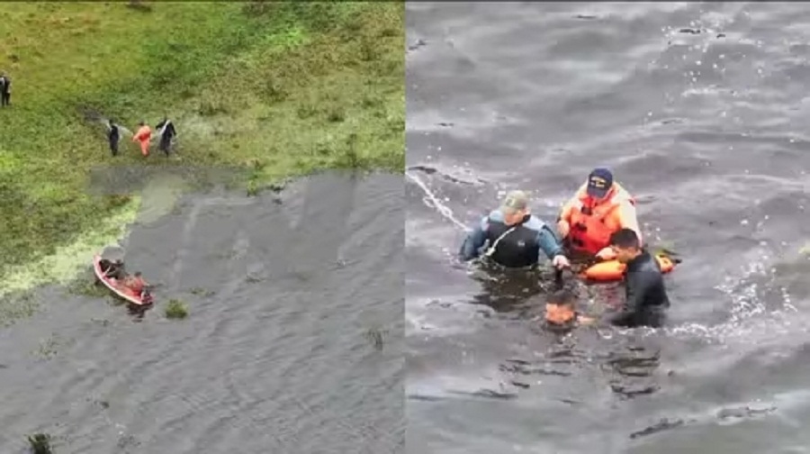 OPERATIVO EN CORRIENTES: BUZOS SE SUMERGEN EN UN PANTANO PARA BUSCAR A LOAN