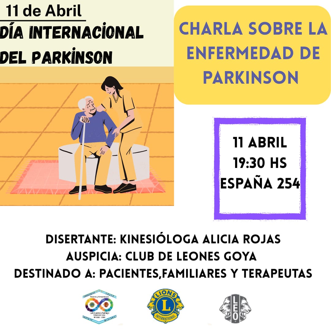 MUNICIPALIDAD DE GOYA Y CLUB DE LEONES SE ADHIEREN AL DÍA MUNDIAL DEL PARKINSON