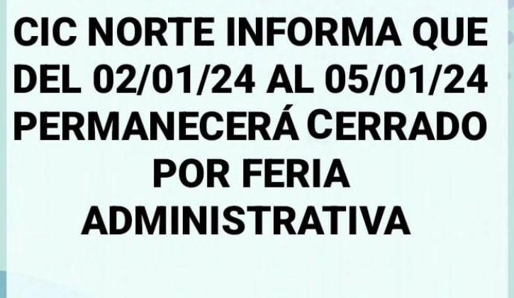 CIC Y SALA DE APS: DÍAS Y HORARIOS DE ATENCIÓN