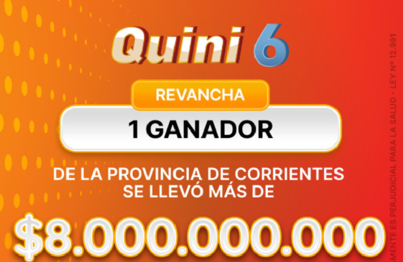 UN APOSTADOR DE SANTA LUCÍA GANÓ UNA MILLONARIA SUMA EN EL QUINI 6