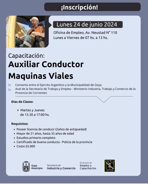 NUEVA CAPACITACIÓN DISPONIBLE EN GOYA
