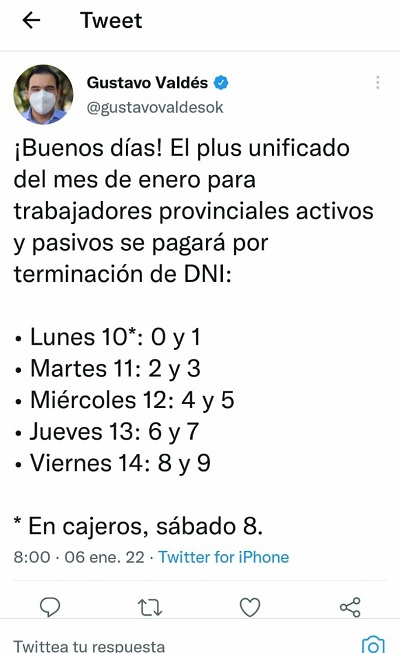 Comienza el pago del plus para trabajadores activos y pasivos provinciales