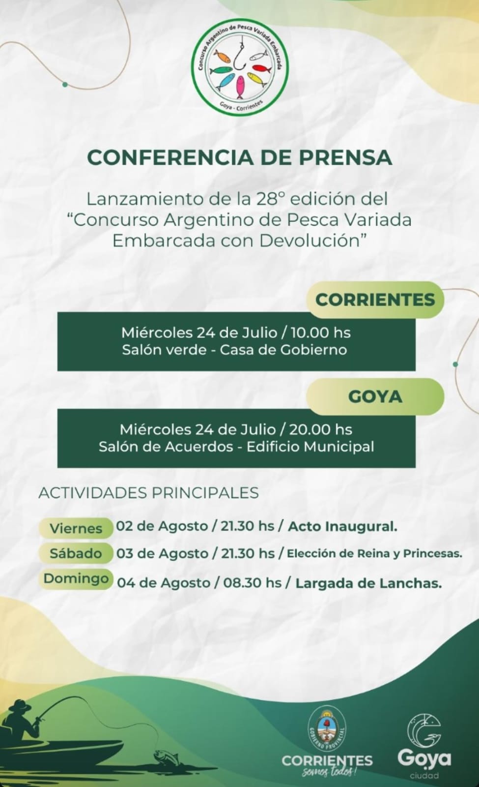 Conferencia de Prensa: LANZAMIENTOS DE LA 28ª EDICIÓN DEL CONCURSO ARGENTINO DE PESCA VARIADA EMBARCADA CON DEVOLUCIÓN