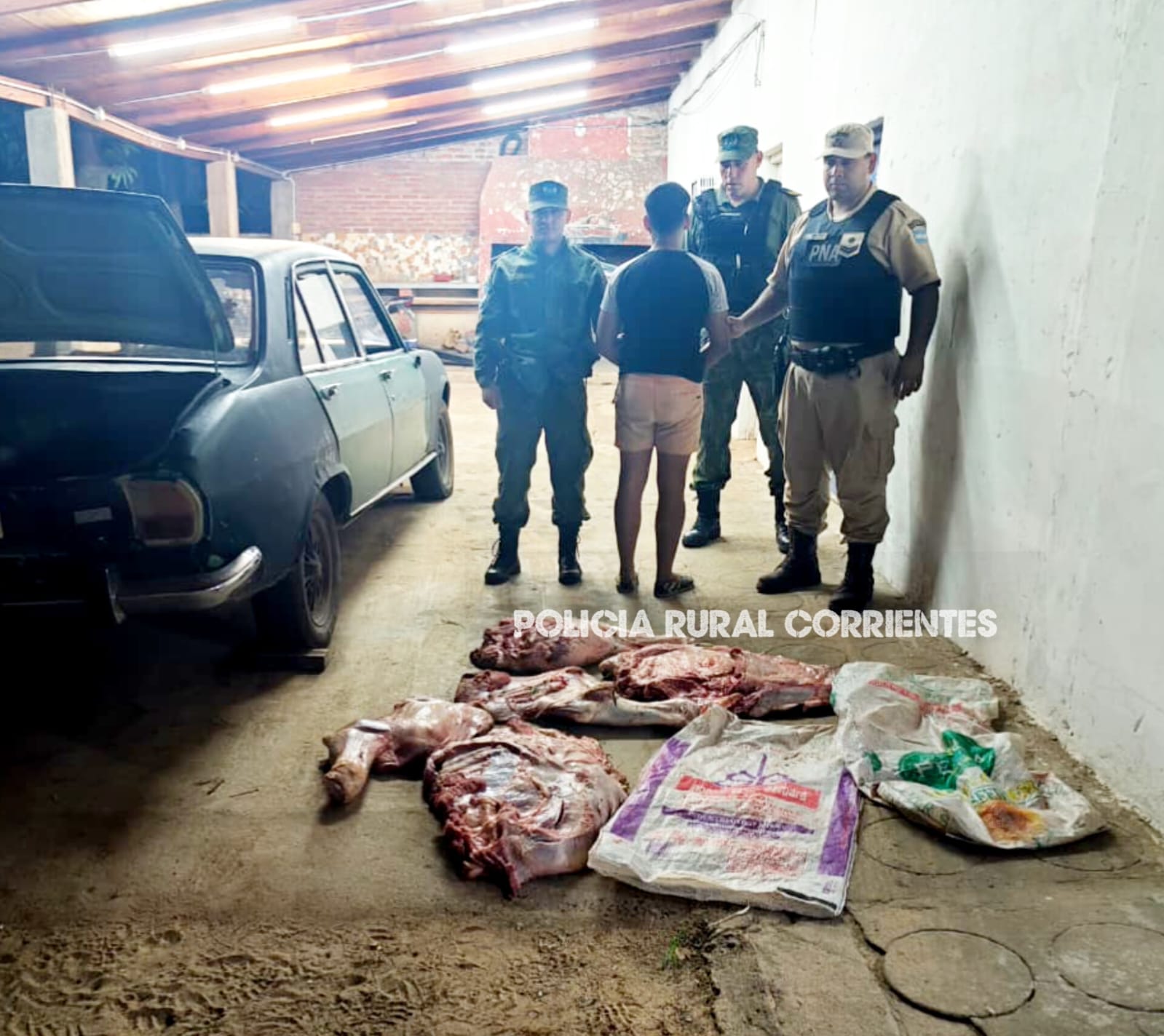PROCEDIMIENTO DEL PRIAR UN HOMBRE FUE DETENIDO CON 100 KG DE CARNE ILEGAL
