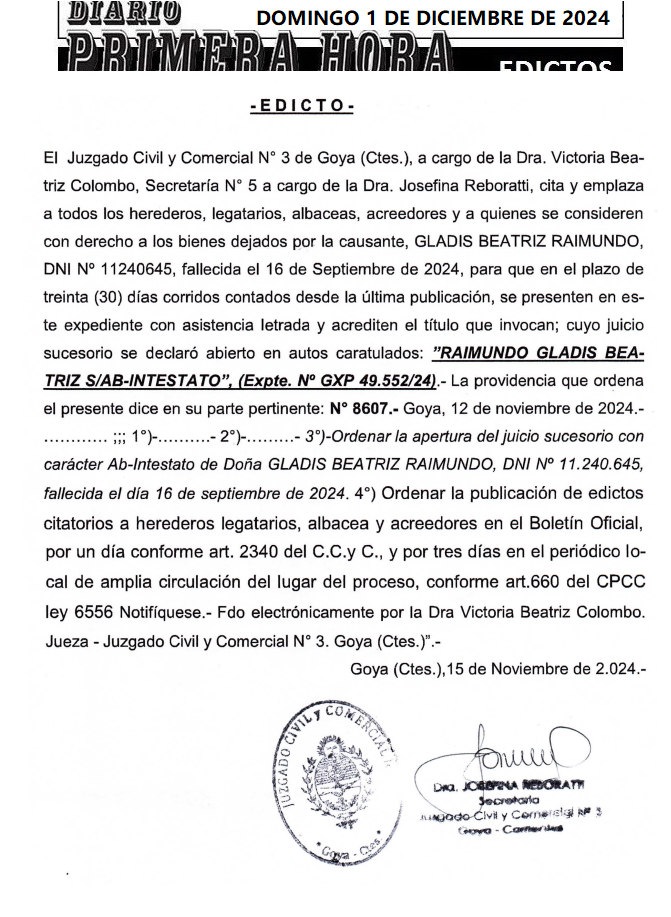 DOMINGO 1 DE DICIEMBRE DE 2024 DIA 3 MESA