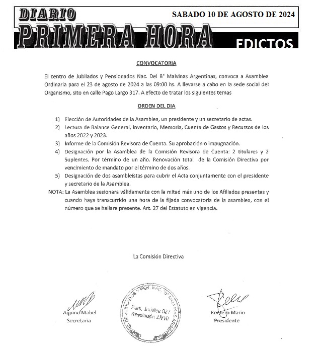 EDICTOS 10 DE AGOSTO DE 2024