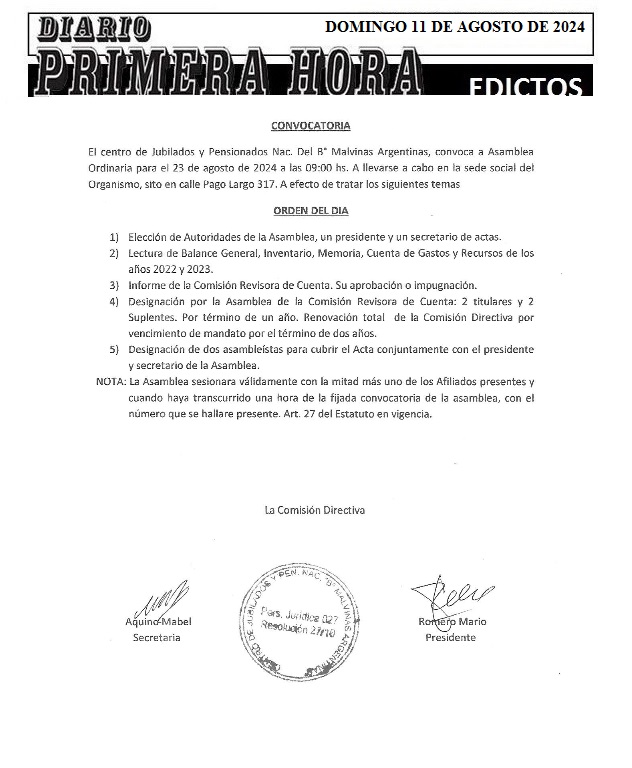 EDICTOS 11 DE AGOSTO DE 2024
