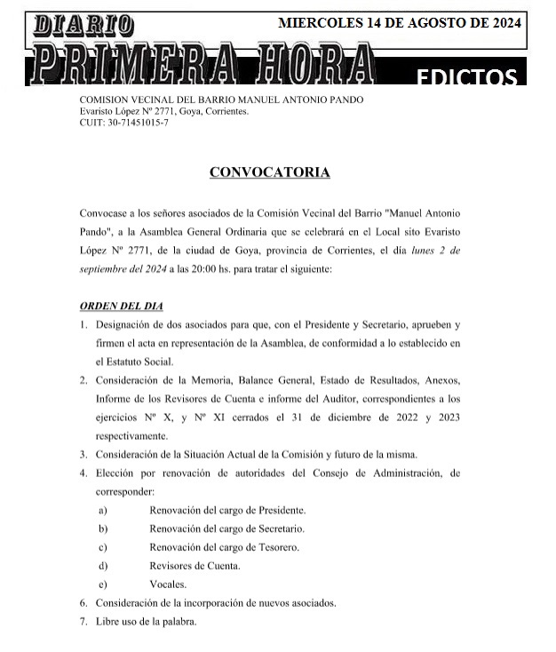 EDICTOS 14 DE AGOSTO DE 2024
