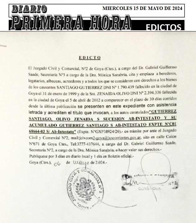 EDICTOS 15 DE MAYO DE 2024