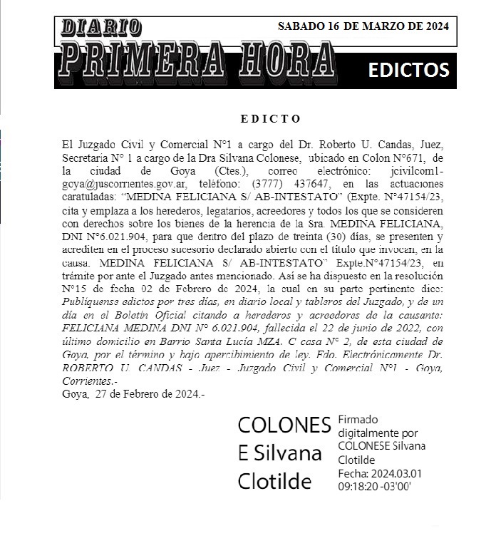 EDICTOS 16 DE MARZO DE 2024