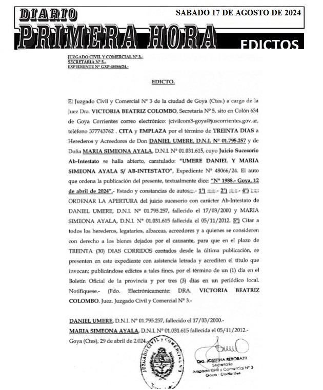 EDICTOS 17 DE AGOSTO DE 2024