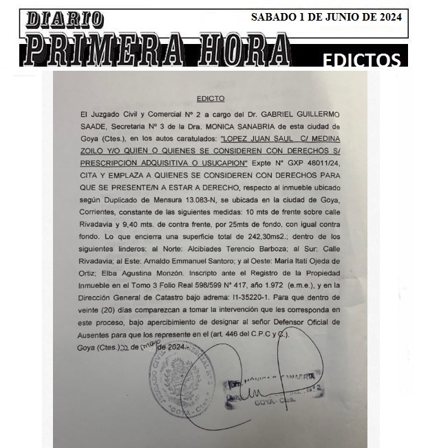 EDICTOS 1 DE JUNIO DE 2024
