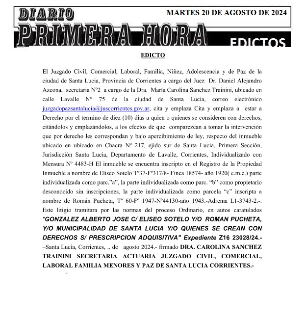 EDICTOS 20 DE AGOSTO DE 2024