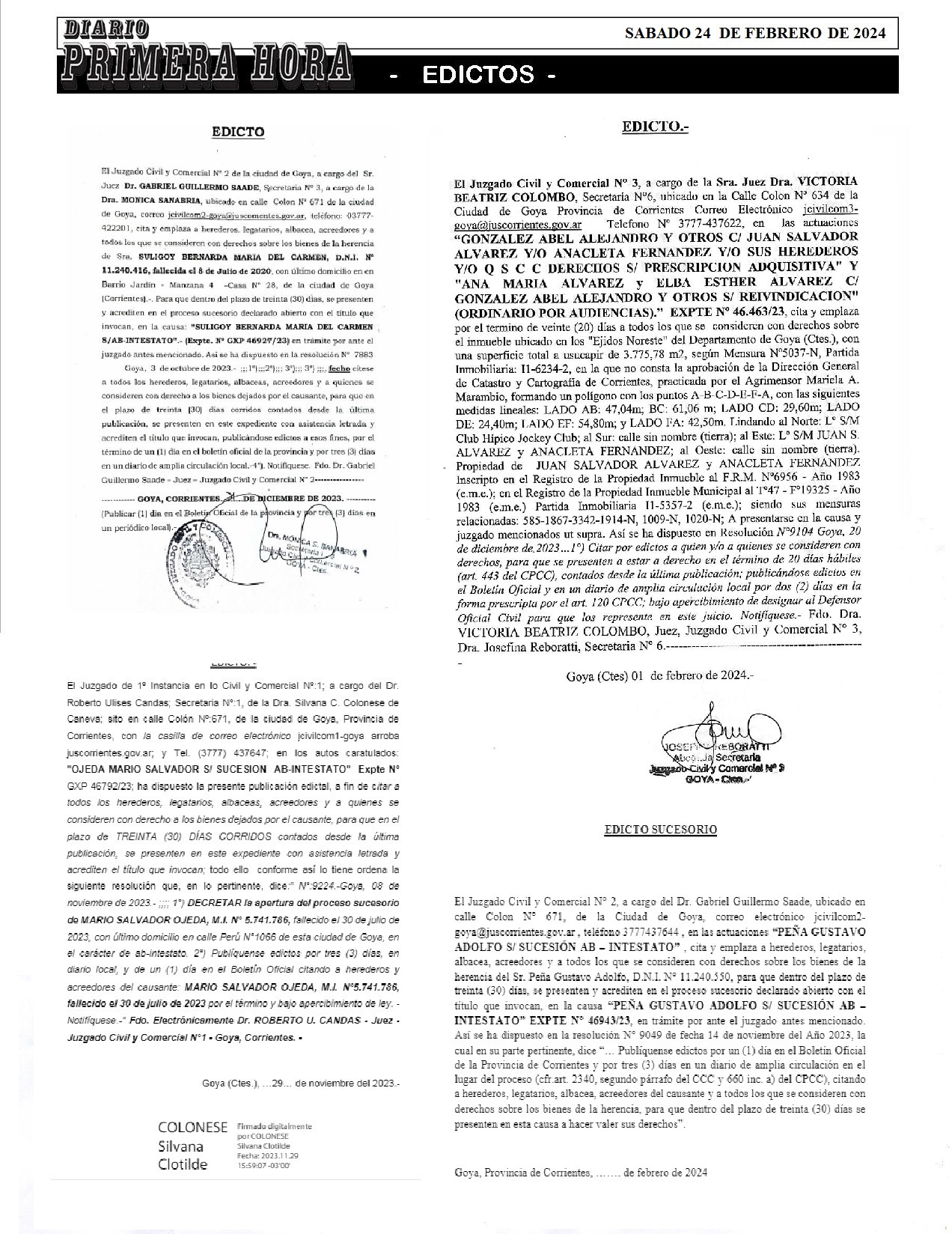 EDICTOS 24 DE FEBRERO DE 2024