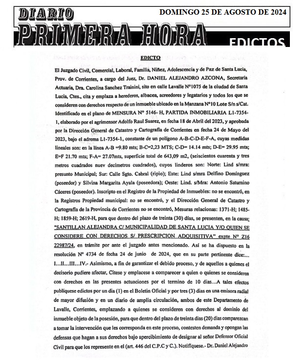 EDICTOS 25 DE AGOSTO DE 2024