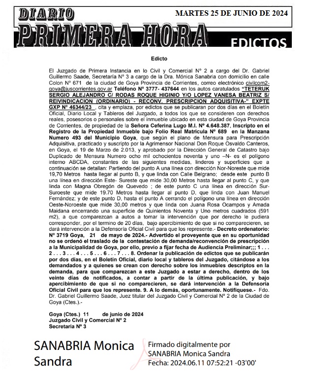 EDICTOS 25 DE JUNIO DE 2024