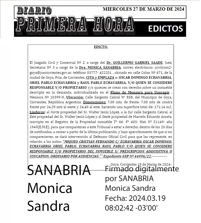 EDICTOS 27 DE MARZO DE 2024