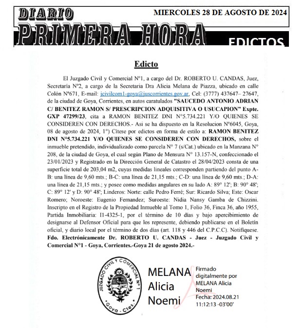 EDICTOS 28 DE AGOSTO DE 2024