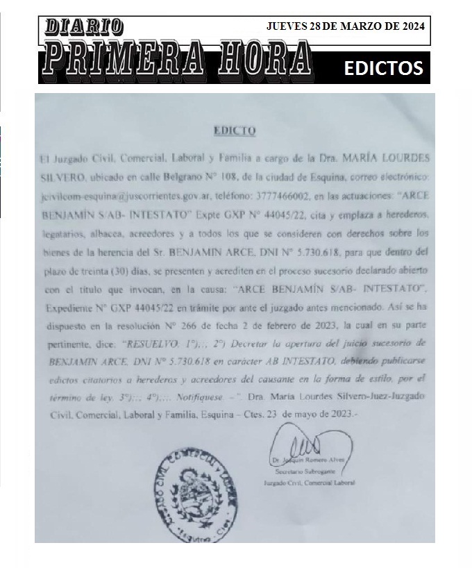 EDICTOS 28 DE MARZO 2024