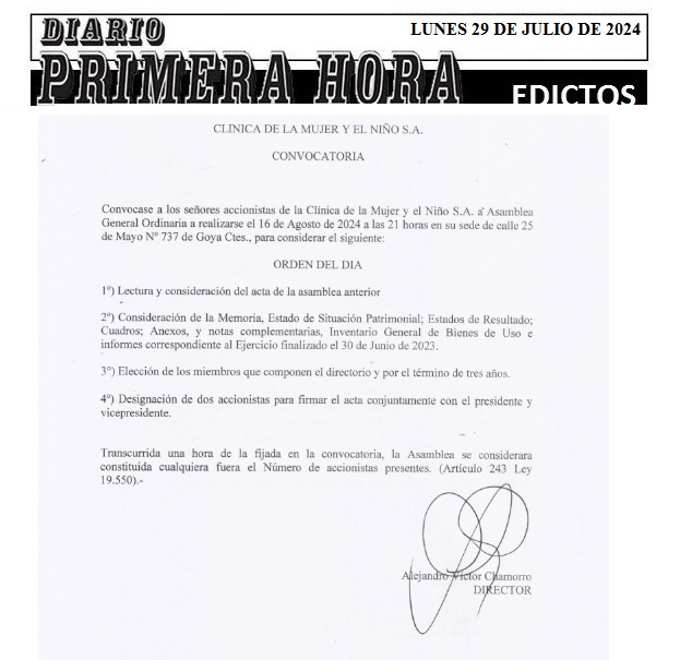 EDICTOS 29 DE JULIO DE 2024