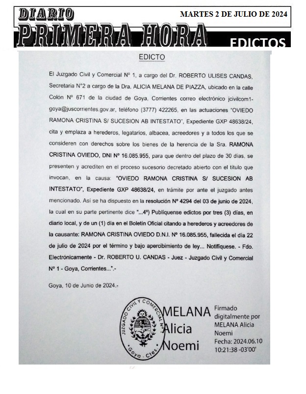 EDICTOS 2 DE JULIO DE 2024