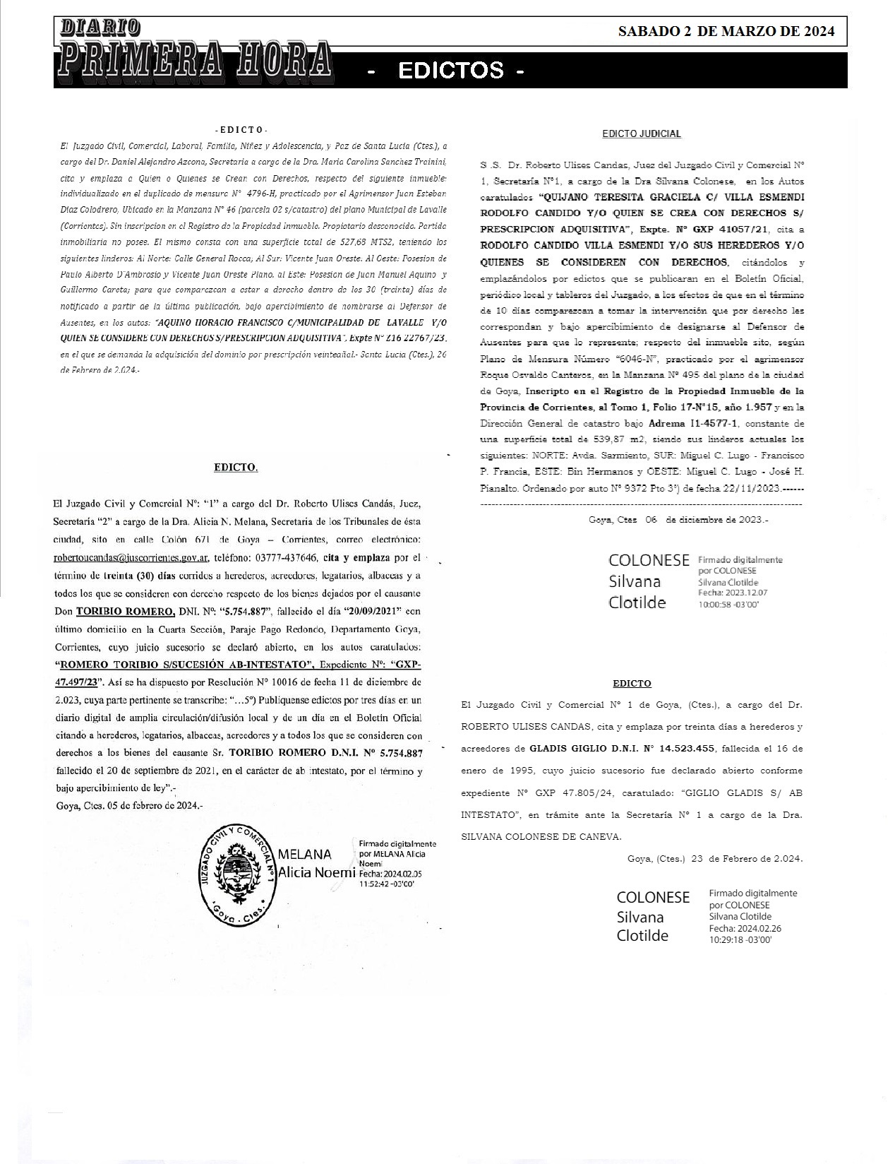 EDICTOS 2 DE MARZO DE 2024