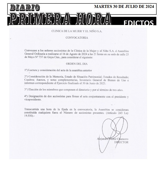 EDICTOS 30 DE JULIO DE 2024