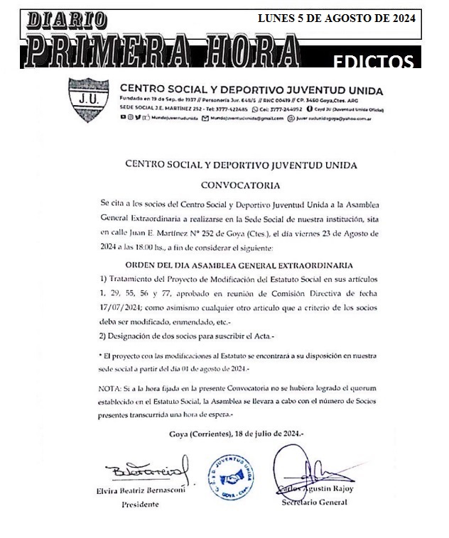EDICTOS 5 DE AGOSTO DE 2024