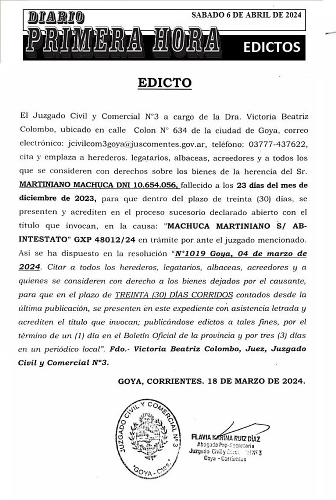 EDICTOS 6 DE ABRIL DE 2024