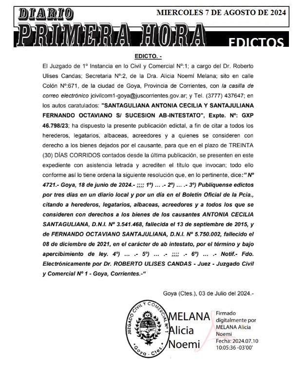 EDICTOS 7 DE AGOSTO DE 2024