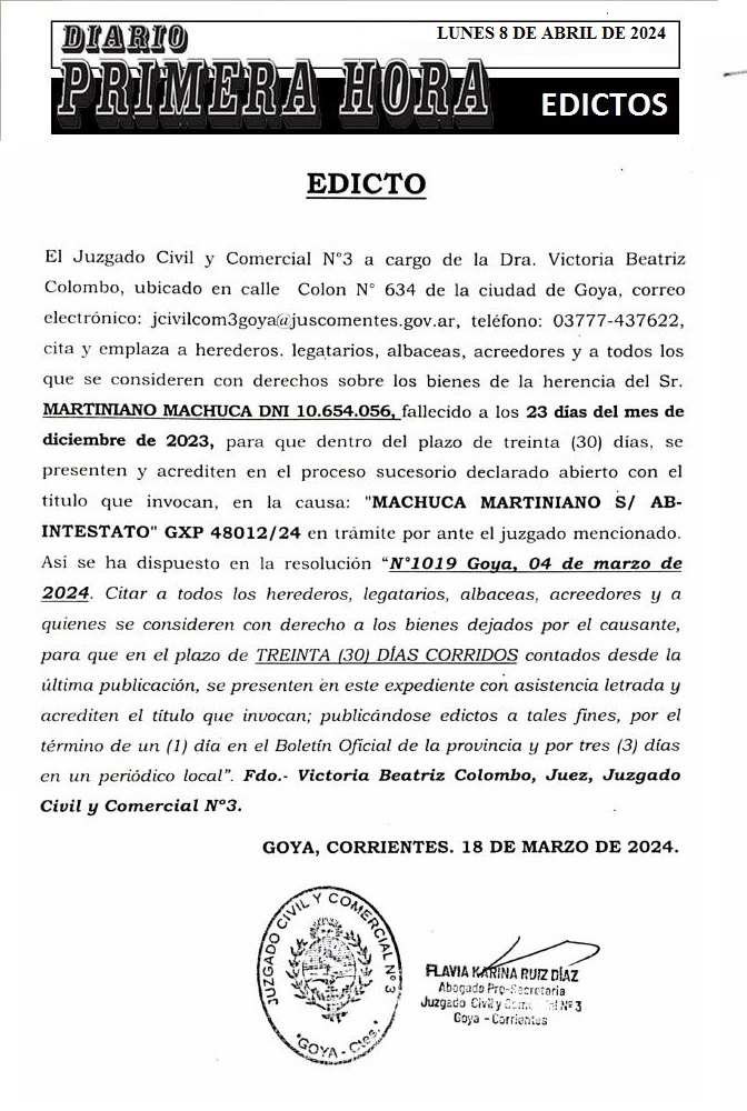 EDICTOS 8 DE ABRIL DE 2024