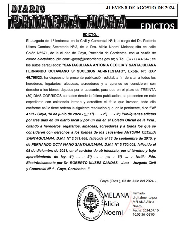 EDICTOS 8 DE AGOSTO DE 2024