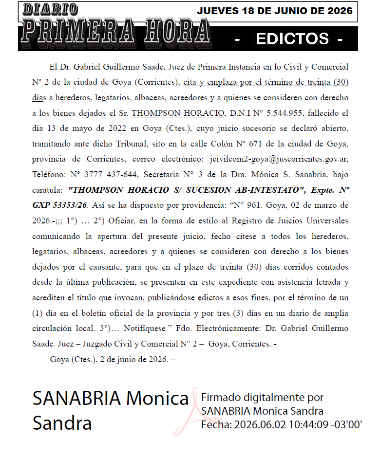 EDICTOS DECOTTO DIA 2